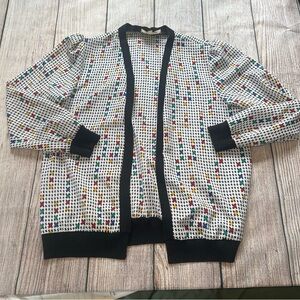 Vintage 80s Anastasia Open Front Cardigan Jacket Retro Women’s 10 (M/L) USA Made